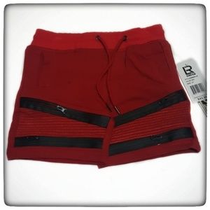 RSCOOP Red Cotton Draw String Shorts-Size 3T